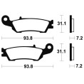 Plaquettes de frein TECNIUM Racing MX/Quad métal fritté - MOR340