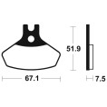 Plaquettes de frein TECNIUM MX/Quad métal fritté - MO407