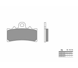 Plaquettes de frein BREMBO route carbone céramique - 07GR18CC - 1035880