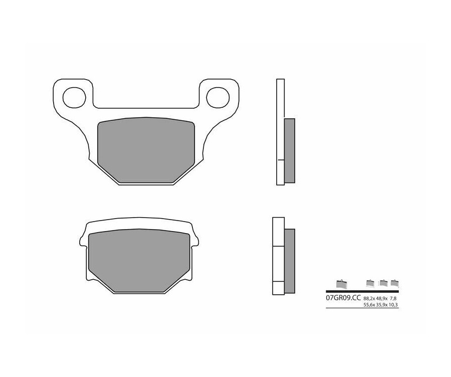 Plaquettes de frein BREMBO route carbone céramique - 07GR09CC