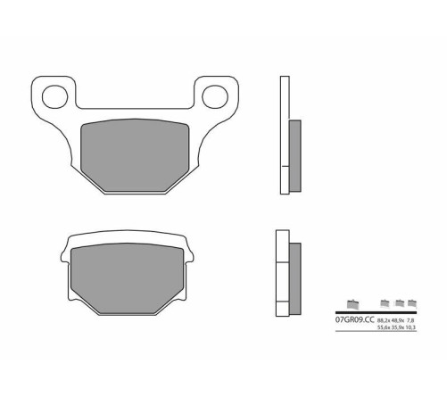 Plaquettes de frein BREMBO route carbone céramique - 07GR09CC - 1035870