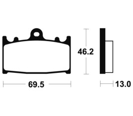 Plaquettes de frein TECNIUM Performance métal fritté - MR289