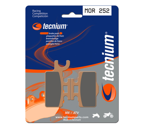 Plaquettes de frein TECNIUM Racing MX/Quad métal fritté - MOR252 - 1022963