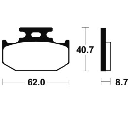 Plaquettes de frein TECNIUM MX/Quad métal fritté - MO132