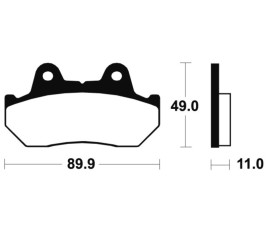 Plaquettes de frein TECNIUM route organique - MA42