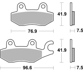 Plaquettes de frein BREMBO route métal fritté - 07KA31SA - 1048894