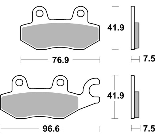 Plaquettes de frein BREMBO route métal fritté - 07KA31SA - 1048894