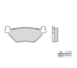 Plaquettes de frein BREMBO Scooter métal fritté - 07052XS - 1035743