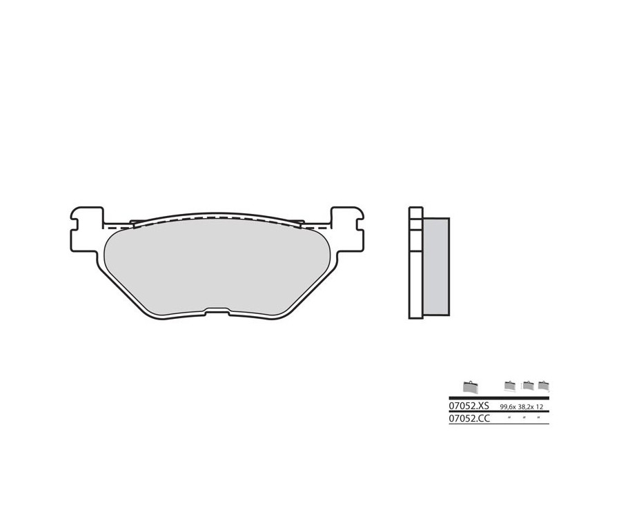 Plaquettes de frein BREMBO Scooter métal fritté - 07052XS