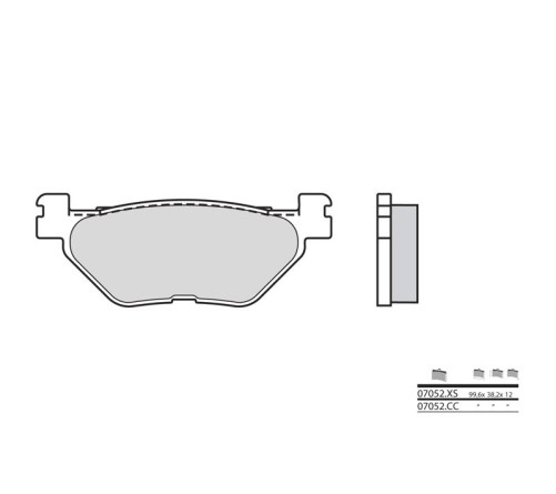 Plaquettes de frein BREMBO Scooter métal fritté - 07052XS - 1035743