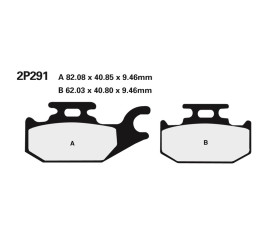 Plaquettes de frein NISSIN route semi-métallique - 2P-291NS - 1036736