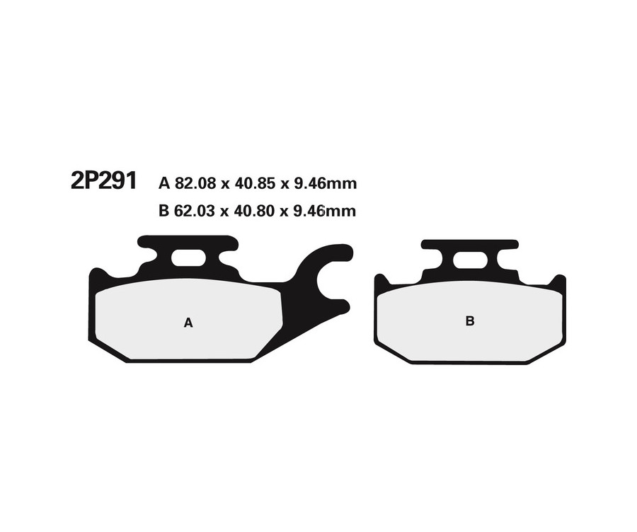 Plaquettes de frein NISSIN route semi-métallique - 2P-291NS