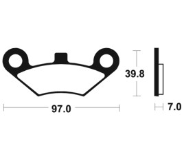 Plaquettes de frein TECNIUM MX/Quad métal fritté - MO414