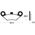 Plaquettes de frein TECNIUM MX/Quad métal fritté - MO414