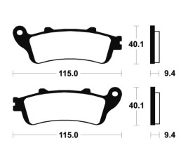 Plaquettes de frein TECNIUM Scooter organique - ME222