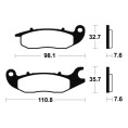 Plaquettes de frein TECNIUM Scooter organique - ME297