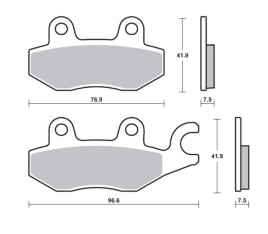 Plaquettes de frein TECNIUM Professional Racing métal fritté - MSR455