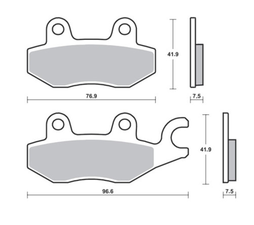 Plaquettes de frein TECNIUM Professional Racing métal fritté - MSR455 - 1116535