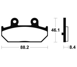 Plaquettes de frein TECNIUM Scooter organique - ME304