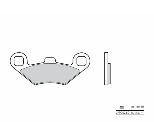 Plaquettes de frein BREMBO Off-Road métal fritté - 07PO02SD - 1036135