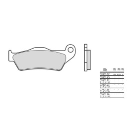 Plaquettes de frein BREMBO Scooter métal fritté - 07001XS - 1035716