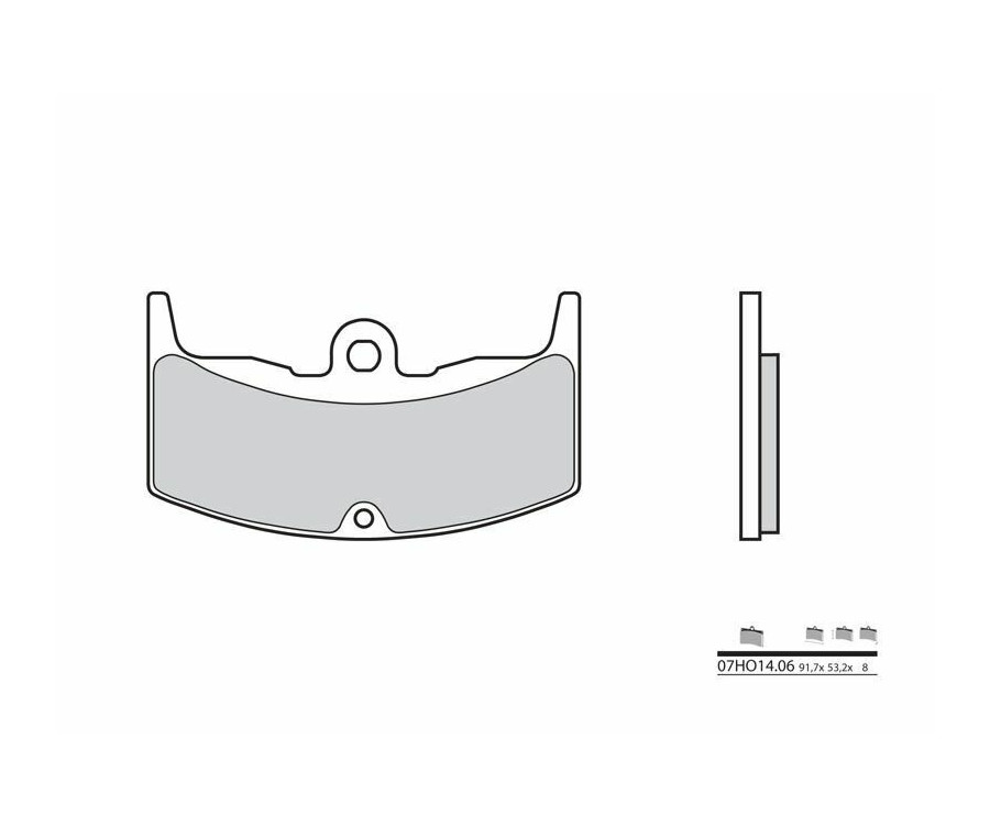 Plaquettes de frein BREMBO route carbone céramique - 07HO1406