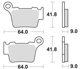 Plaquettes de frein BRAKING Off-Road/Quad métal fritté - 891CM44 - 1043293