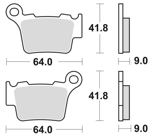 Plaquettes de frein BRAKING Off-Road/Quad métal fritté - 891CM44 - 1043293