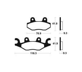 Plaquettes de frein TECNIUM MX/Quad métal fritté - MO378