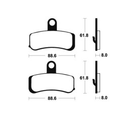 Plaquettes de frein TECNIUM Performance métal fritté - MF353