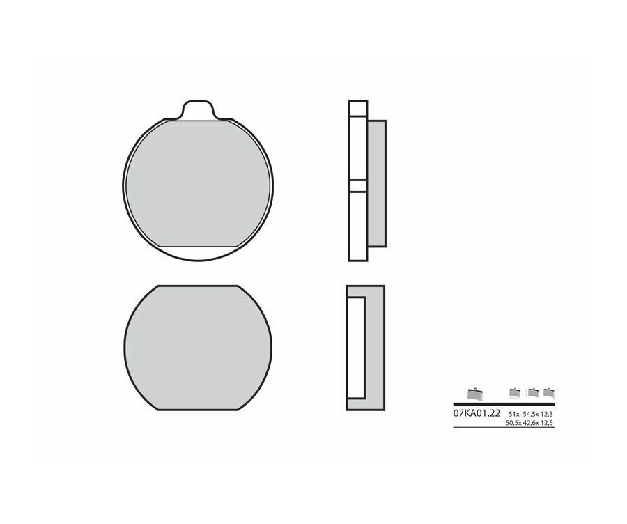 Plaquettes de frein BREMBO route carbone céramique - 07KA0122