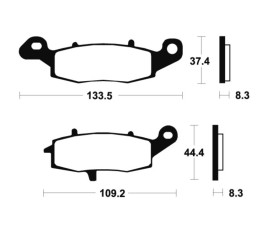 Plaquettes de frein TECNIUM Performance métal fritté - MR204