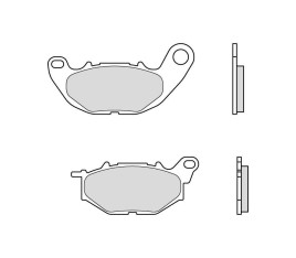 Plaquettes de frein BREMBO route métal fritté - 07YA52SA - 1036271