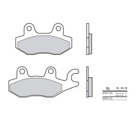 Plaquettes de frein BREMBO Scooter carbone céramique - 07071CC - 1035758