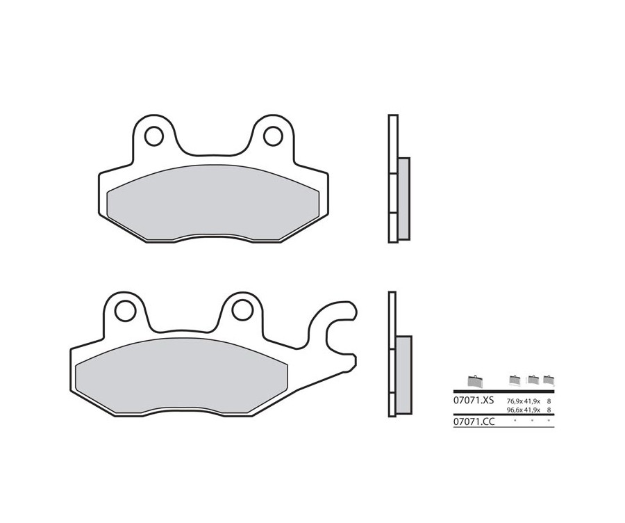 Plaquettes de frein BREMBO Scooter carbone céramique - 07071CC