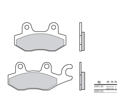 Plaquettes de frein BREMBO Scooter carbone céramique - 07071CC - 1035758