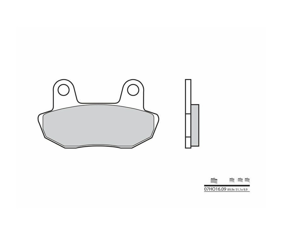 Plaquettes de frein BREMBO route carbone céramique - 07HO1609