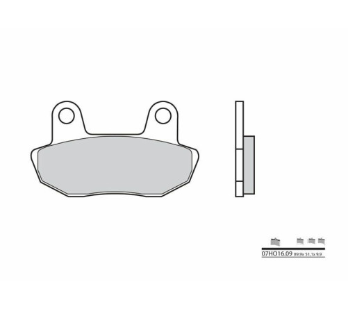 Plaquettes de frein BREMBO route carbone céramique - 07HO1609 - 1035973