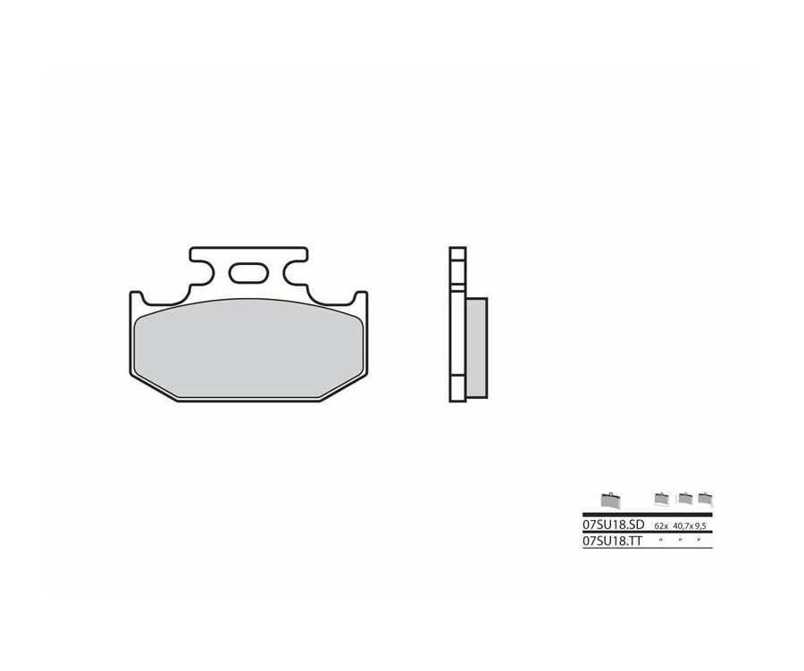 Plaquettes de frein BREMBO Off-Road métal fritté - 07SU18SD