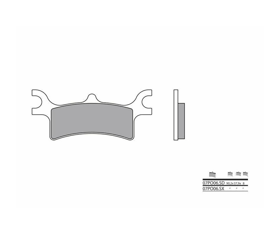 Plaquettes de frein BREMBO Off-Road métal fritté - 07PO06SD