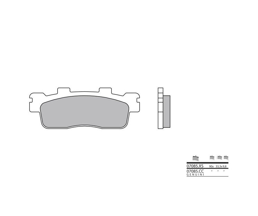 Plaquettes de frein BREMBO Scooter carbone céramique - 07085CC