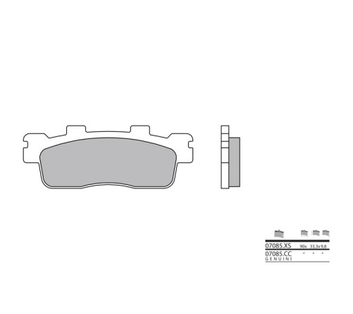 Plaquettes de frein BREMBO Scooter carbone céramique - 07085CC - 1035772