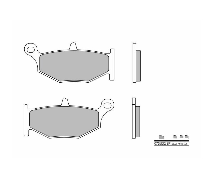 Plaquettes de frein BREMBO route métal fritté - 07SU32SP