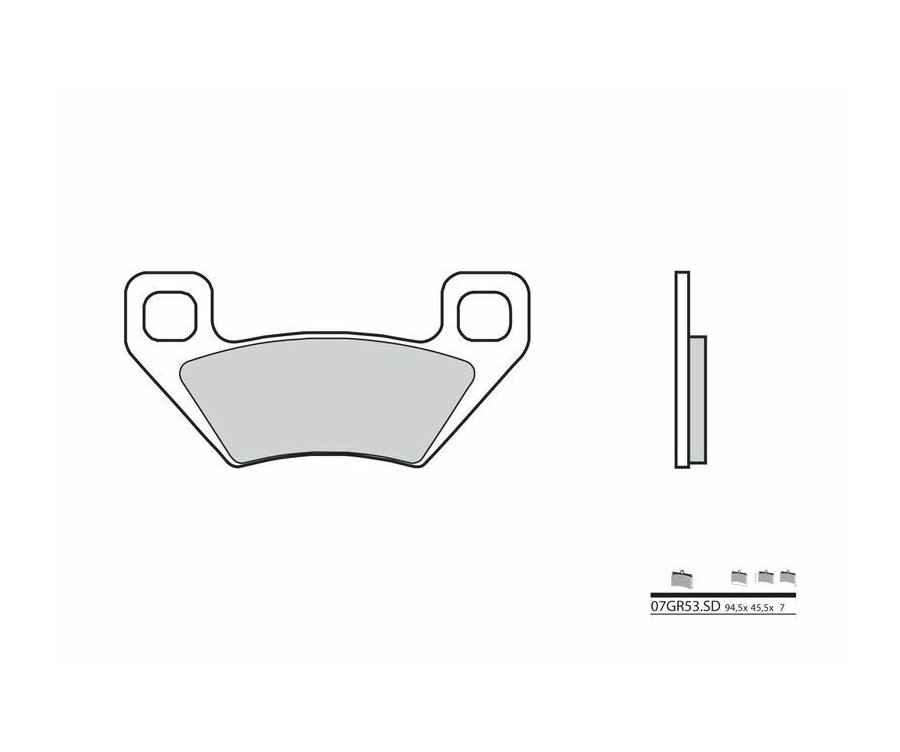 Plaquettes de frein BREMBO Off-Road métal fritté - 07GR53SD