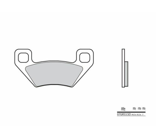 Plaquettes de frein BREMBO Off-Road métal fritté - 07GR53SD - 1035899