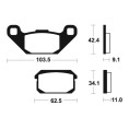 Plaquettes de frein TECNIUM MX/Quad métal fritté - MO348