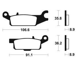 Plaquettes de frein TECNIUM MX/Quad métal fritté - MO352