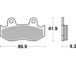 Plaquettes de frein BREMBO Scooter carbone céramique - 07038 - 1035690