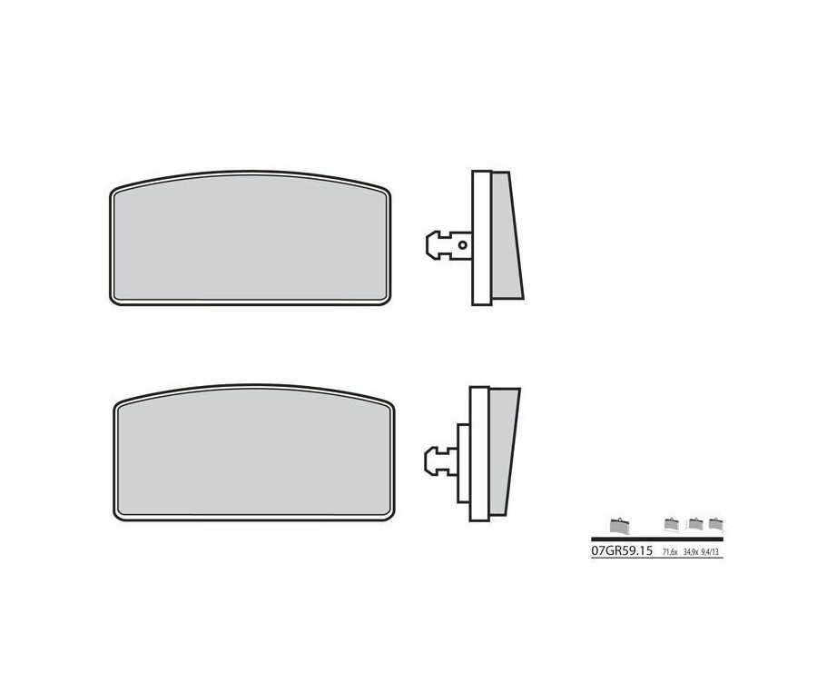 Plaquettes de frein BREMBO route carbone céramique - 07GR5915