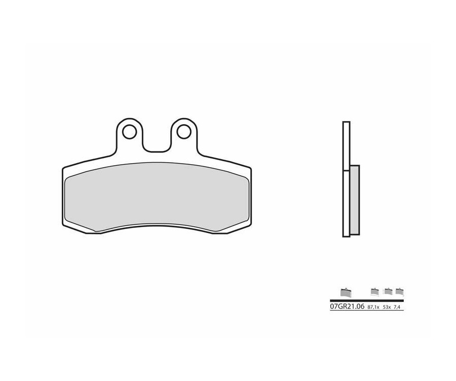 Plaquettes de frein BREMBO route carbone céramique - 07GR2106